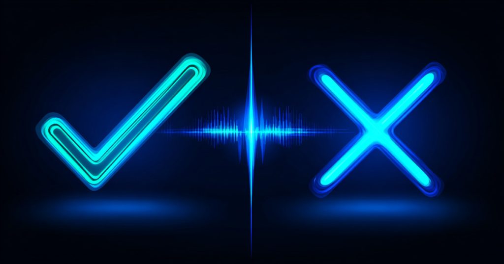 比較のためのOKマークとバツマーク